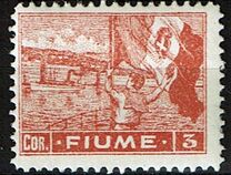 [New Daily Stamps - Inscription "FIUME", loại AB5]