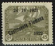 [New Daily Stamps from 1919 Overprinted "24-IV-1921 - Costituente Fiumana - 1922", type AY]