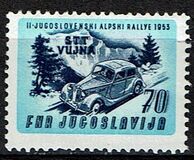 [International Motor Races - Yugoslav Postage Stamp of 1953 Overprinted "STT - VUJNA", tip BR]
