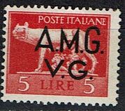 [Italian Postage Stamps Overprinted "A.M.G.V.G." - Watermarked, 유형 A11]
