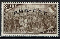 [The 100th Anniversary of the 1848 Uprisings - Italy Postage Stamps Overprinted "A.M.G.- F.T.T.", type E4]