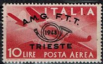 [Airmail - Trieste Philately Congress - Italy Postage Stamps Overprinted "A.M.G. F.T.T. - 1948 - TRIESTE", タイプ G3]