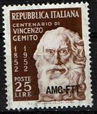 [The 100th Anniversary of Vincenzo Gemito - Italy Postage Stamp Overprinted "AMG-FTT", Tipo CB]