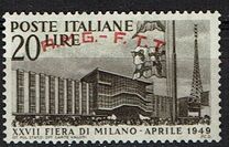 [The 27th Milan Trade Fair - Italy Postage Stamp Overprinted "A.M.G.- F.T.T.", type K]