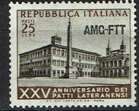 [The 25th Anniversary of the Lateran Pacts - Italy Postage Stamps Overprinted "AMG-FTT", タイプ CR]