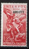 [The 23rd General Assembly of the International Criminal Police, Rome - Italy Postage Stamps Overprinted "AMG-FTT", type DA]