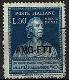 [The 150th Anniversary of the Invention of the Voltaic Pile - Italy Postage Stamps Overprinted "AMG-FTT", type V1]