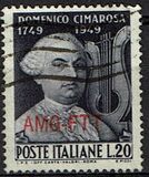 [The 200th Anniversary of the Birth of Cimarosa - Italy Postage Stamp Overprinted "AMG-FTT", type AA]