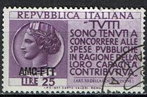 [Propaganda for the Payment of Taxes - Italy Postage Stamp Overprinted "AMG-FTT", Tip CT]