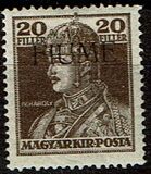 [Overprinted King Karl & Queen Zita Stamps from Hungary, type Q]
