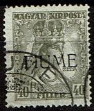 [Overprinted King Karl & Queen Zita Stamps from Hungary, type R]