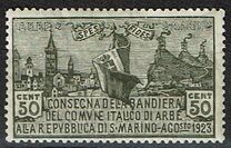 [Italian Flag Delivered to San Marino after Arbe Island's Return to Yugoslavia, Tipe AA]