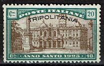 [Holy Year - Italian Postage Stamps Overprinted "TRIPOLITANIA", type G]