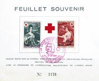 [Red Cross - Stamps of France Overprinted CFA and Surcharged, type ED]