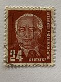 [President Wilhelm Pieck - New Watermark, type I4]