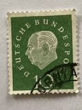 [Presidente federale Theodor Heuss - Filigrana: DBP e crocifere, Scrivi EI1]