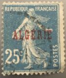 [Sellos de Francia sobrecargados en rojo. "ALGÉRIE" , tipo A2]