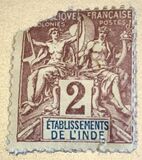 [Inscription: "ÈTABLISEMENTS DE L'INDIE", type A1]