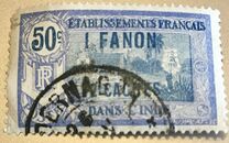 [Pondicherry Temple Stamps of 1914 & 1922 and Not Issued Stamps Surcharged, tyyppi N11]
