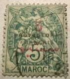 [Inscription: "MAROC" - Surcharged, type I3]