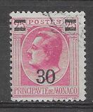 [Prince Louis II - Surcharged, type AX]