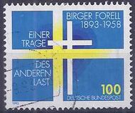 [The 100th Anniversary of the Birth of Birger Forell, Swedish Theologian, type BDJ]