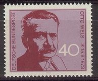 [The 100th Anniversary of the Birth of Otto Wels, Social Democrat, type UY]