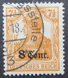 [German Empire Postage Stamps Surcharged, Вид A2]