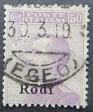 [Italian Stamps Overprinted "Rodi", Tip E1]
