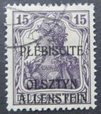 [German Empire Postage Stamps Overprinted "PLÉBISCITE - OLSZTYN / ALLENSTEIN", Tipe A2]