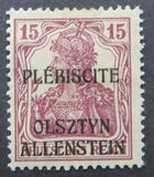 [German Empire Postage Stamps Overprinted "PLÉBISCITE - OLSZTYN / ALLENSTEIN", Tipe A3]