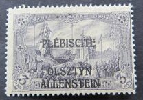 [German Empire Postage Stamps Overprinted "PLÉBISCITE - OLSZTYN / ALLENSTEIN", Tipe A13]