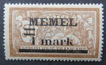 [French Postage Stamps Overprinted "MEMEL" and Surcharged, type B8]