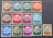 [German Empire Postage Stamps Surcharged & Overprinted "Deutsche Post OSTEN", type A]