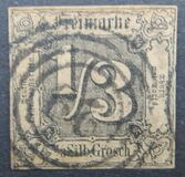 [Value Stamps - Black Print on Colored Paper, type A1]