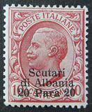 [Italian Postage Stamps Overprinted for Use in Scutari, type H1]