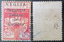 [Carnaro Postage Stamps Overprinted "VEGLIA" - Large Overprint - See Also No.1A-4A, type B]