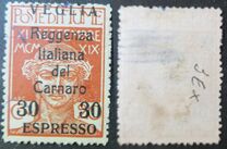 [Carnaro Island Stamps Overprinted "VEGLIA", type K]