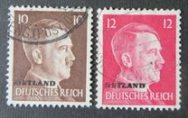[German Empire Postage Stamps Overprinted "OSTLAND" - Different Watermark, type C]