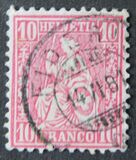 [Helvetia. Papel con fragmentos de hilos de seda., tipo K20]