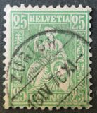 [Helvetia. Papel con fragmentos de hilos de seda., tipo K23]