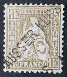 [Helvetia. Papel con fragmentos de hilos de seda., tipo K26]