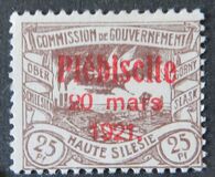 [No. 16-26 Overprinted "Plébiscite 20 mars 1921.", タイプ E3]