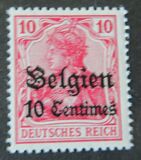 [German Empire Postage Stamps Surcharged "Fr. and C." or "Centimes" & Overprinted "Belgien", tip A2]