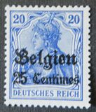 [German Empire Postage Stamps Surcharged "Fr. and C." or "Centimes" & Overprinted "Belgien", tip A3]