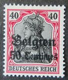 [German Empire Postage Stamps Surcharged "Fr. and C." or "Centimes" & Overprinted "Belgien", tip A4]