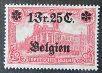 [German Empire Postage Stamps Surcharged "Fr. and C." or "Centimes" & Overprinted "Belgien", tip A7]