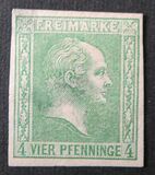 [King Friedrich Wilhelm IV - Hatched Background. Thin White Paper, type A7]