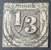 [Value Stamps - Black Print on Colored Paper, type A1]