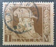 [The 90th Anniversary of the Birth of Prince Luitpold - Type I: Small 9 and no Foot on 1 in "1911". Type II: Large 9 and Foot on 1 in "1911", type H1]